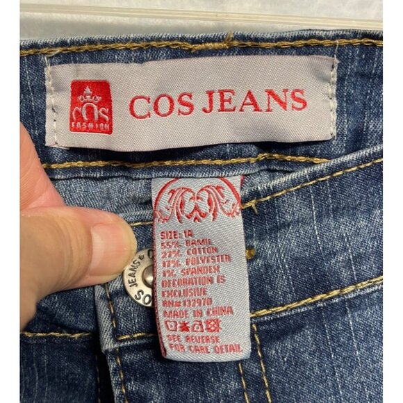 COS Jeans Women’s 12 Embellished Embroidered Boot Cut Stretch Denim Size 14 - Picture 6 of 15